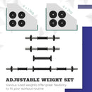 SPORTNOW 15KGS 2-in-1Adjustable Barbell & Dumbbells Set, Black And Green