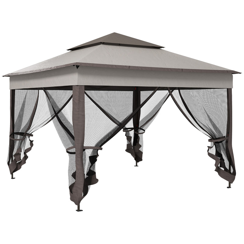 Outsunny Garden Folding Tent Heavy Duty Pop Up Gazebo for Party