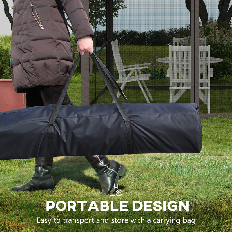 Outsunny Garden Folding Tent Heavy Duty Pop Up Gazebo for Party