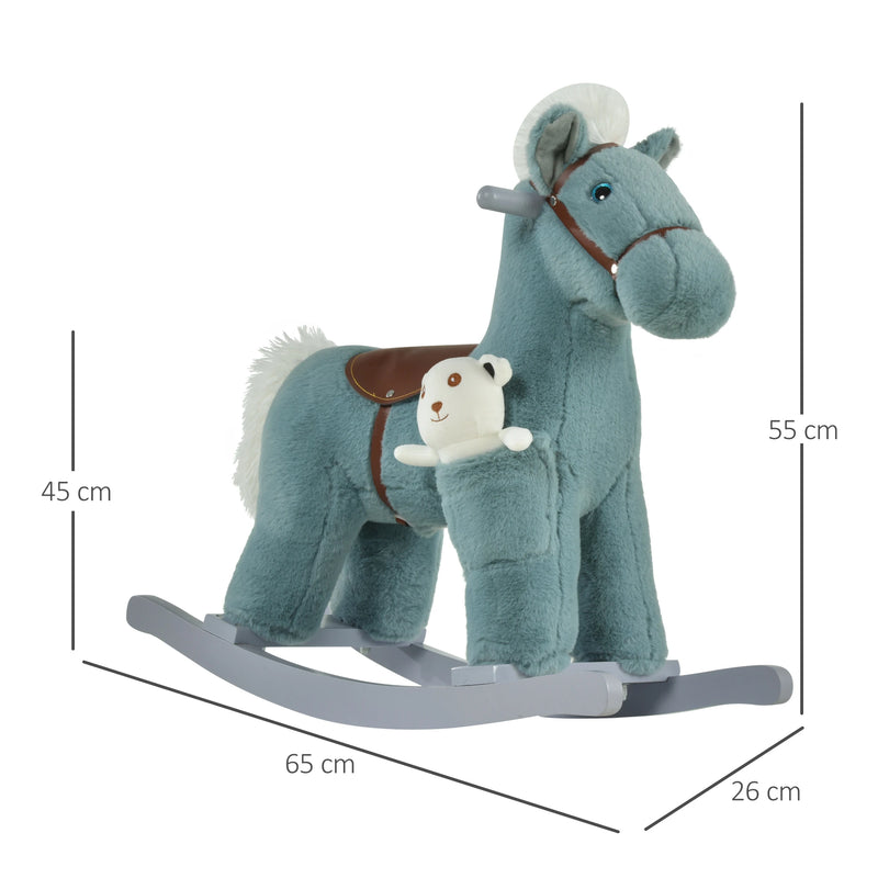 HOMCOM Children Rocking Horse - Blue