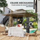 Outsunny 3.5m Aluminium Cantilever Parasol W/ LED Lights Crank Tilt UV50+