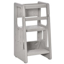 HOMCOM Kids Plastic Step Stool -  Grey