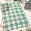 D & D Gingham Outdoor Rug in Green