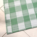 D & D Gingham Outdoor Rug in Green