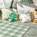 D & D Gingham Outdoor Rug in Green