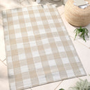 D & D Gingham Outdoor Rug in Natural