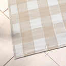 D & D Gingham Outdoor Rug in Natural