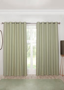 COSMOS GREEN EYELET CURTAINS
