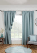 ECLIPSE DUCK EGG 3" PENCIL PLEAT CURTAINS