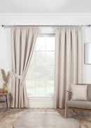 ECLIPSE NATURAL 3" PENCIL PLEAT CURTAINS