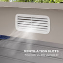 Outsunny 8 x 4FT Metal Garden Storage Shed with Double Doors, Light Grey