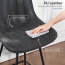 HOMCOM Swivel Bar Stools Set of 2, PU Leather Upholstered Bar Chairs, Black