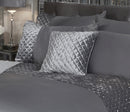Glamour - Quilted Sequin Velvet Cushion Cover in Silver