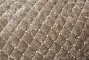 Glamour - Quilted Sequin Velvet Duvet Set in Mink