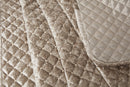 Glamour - Quilted Sequin Velvet Bedspread Set in Mink