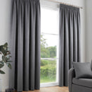 Fusion Galaxy Pencil Pleat Curtains in Charcoal