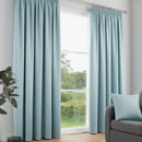 Fusion Galaxy Pencil Pleat Curtains in Duck Egg