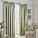 Fusion Galaxy Pencil Pleat Curtains in Green