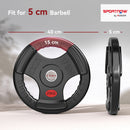 SPORTNOW 2 x Olympic Weight Plates, Weight Plate Discs with Tri-Grips