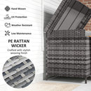 Outsunny 627 L Rattan Garden Storage Box with Gas Lift Lid and Wheels