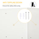 HOMCOM 3 Tier Kids Bookcase Toy Organiser Storage w/ 3 Fabric Drawers, White