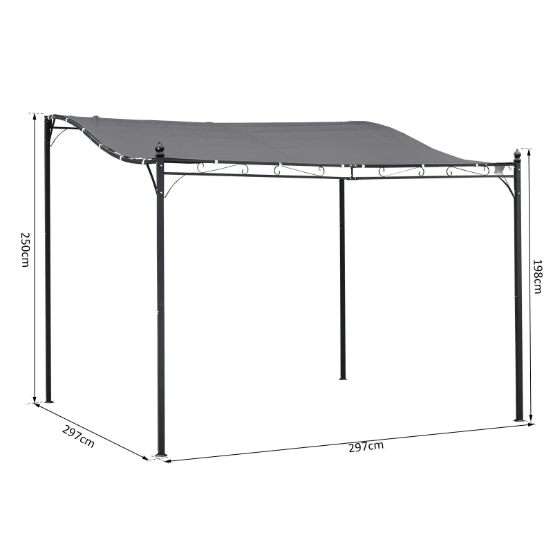 Outsunny  Awning   3m x 3m - Grey