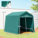 Outsunny Outdoor Garden Storage Shed Waterproof Bike Tent  W/ Zipper Doors