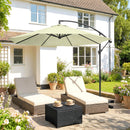 Outsunny 3(m) Banana Parasol Cantilever Umbrella Garden