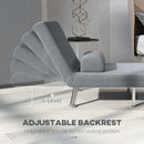 HOMCOM Single Folding 5 Position Convertible Sleeper Chair Sofa Bed