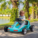 AIYAPLAY 6V Electric Go Kart W/ Music, Light, Horn, For 3-5 Years - Blue/Red/Yellow