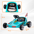 AIYAPLAY 6V Electric Go Kart W/ Music, Light, Horn, For 3-5 Years - Blue/Red/Yellow