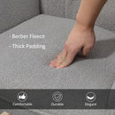 HOMCOM Wingback Rocking Chair For Nursing W/ Steel Frame Light Grey