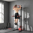 SPORTNOW Power Tower With Lat Pull Down Machine, Pull Up Bar, Dip Station