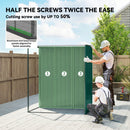 Outsunny 5 X 3.5ft Metal Garden Shed With Effortless Assembly, Green