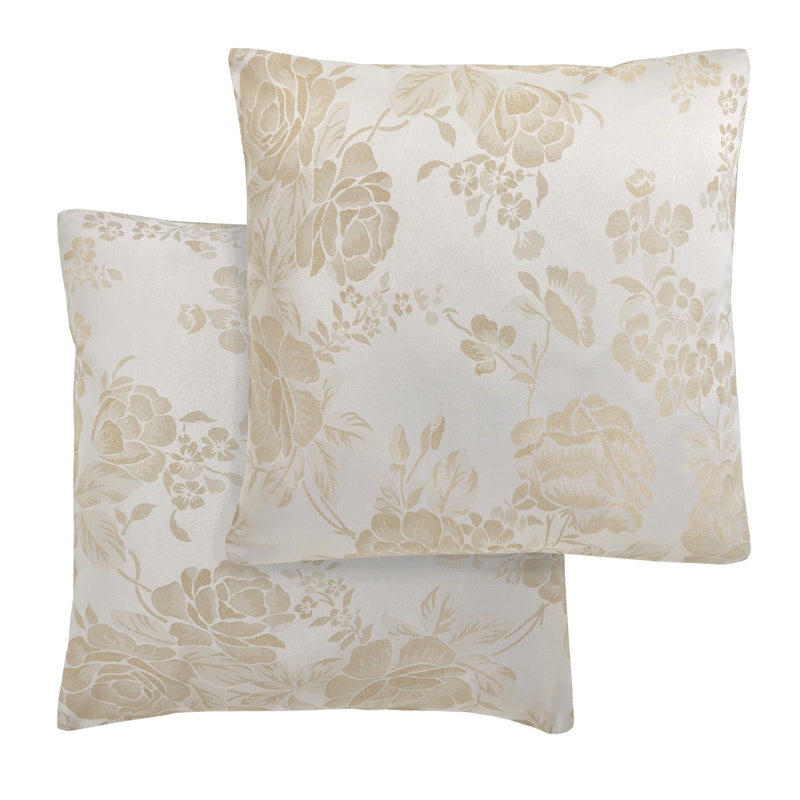Grace ? Floral Jacquard Cushion Cover in Natural