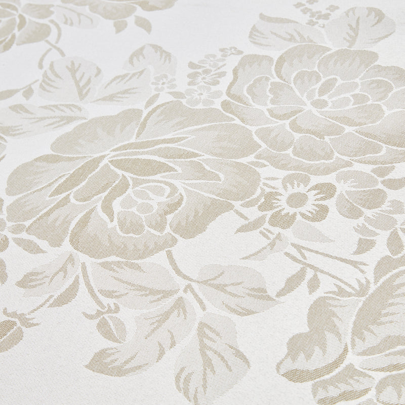 Grace Floral Jacquard Table Clot  Sateen Damask Table Cloth with a Subtle Jacquard Design in Natural