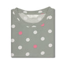 Ladies Spot Jersey Pyjama Set- Grey
