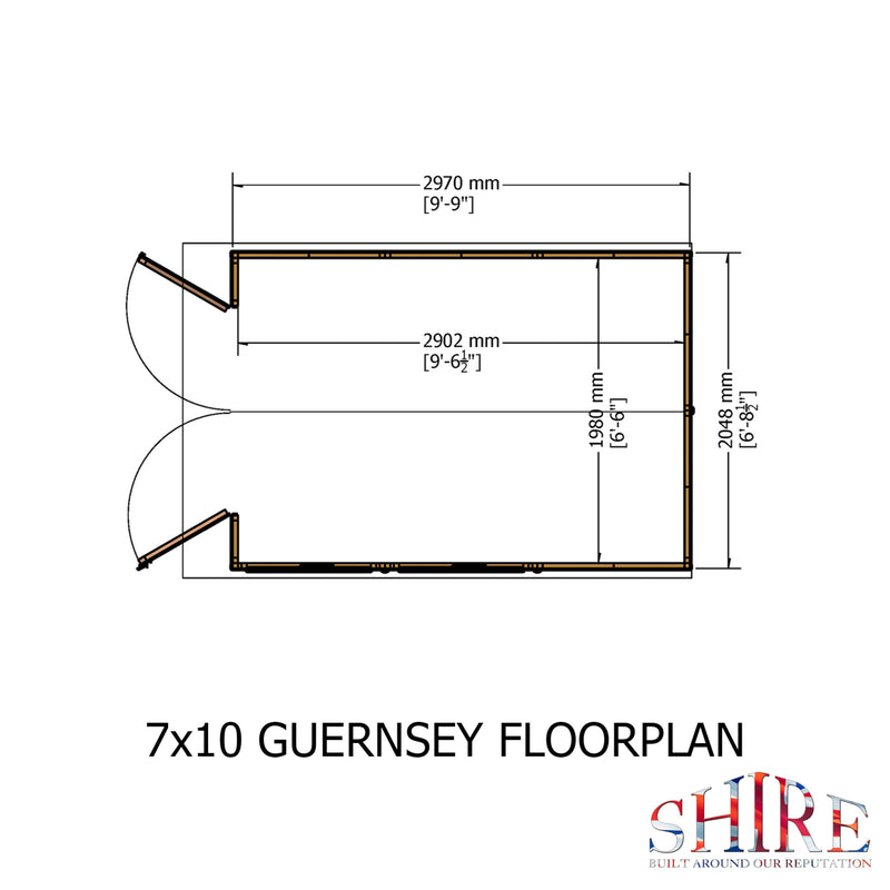 Guernsey 7 X 10 Shiplap Apex Shed
