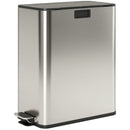 56L Dual Kitchen Bin With Removable Inner Buckets For Recycling And Waste