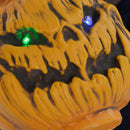 HOMCOM Halloween Witch with Broomstick Animatronic Prop with Light Up Eyes