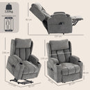 HOMCOM Power Recliner Chair W/ Massage And Heat, Electric Lift Chair, Grey