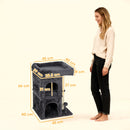 PawHut Small Cat Tree For Large Adult Cats Up To 7 KG With Large Perch 66 Cm