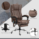 Vinsetto 6-Point Vibrating Heat Massage Chair W/ Microfibre Upholstery - Dark Brown/Light Brown/Charcoal Grey/Cream