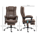 Vinsetto 6-Point Vibrating Heat Massage Chair W/ Microfibre Upholstery - Dark Brown/Light Brown/Charcoal Grey/Cream