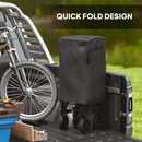 Outsunny Double Decker Folding Trolley Cart On Wheels, 200KG Capacity