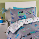 Bedlam Game Glow Duvet Cover Set in Grey