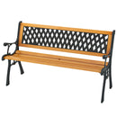 Patio Garden Bench With Curved Armrests