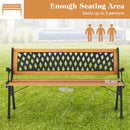 Patio Garden Bench With Curved Armrests