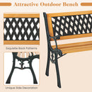 Patio Garden Bench With Curved Armrests