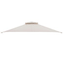 368 x 303CM Gazebo Replacement Top with Air Vent and Drainage Holes-Beige